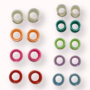 Silicone double flared tunnels - 5/8" 16 mm